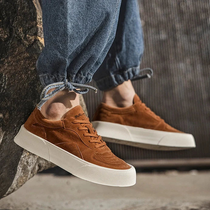 Steinbock - Ultra-bequemer Turnschuhe aus echtem Leder