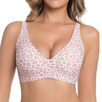 Nora | Seamless Full-Coverage Push-Up BH in Leopard Pink