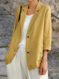 Seraphiel | Damen Taillierter Blazer in Gelb