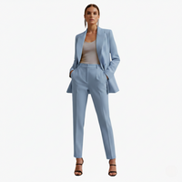 Seraphima | Damen Blazer Anzug Set mit Hose in Hellblau