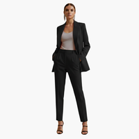Seraphima | Damen Blazer Anzug Set mit Hose in Schwarz