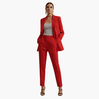 Seraphima | Damen Blazer Anzug Set mit Hose in Rot