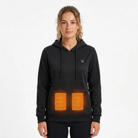 Sibylle | Kuscheliger Thermo-Hoodie mit Kapuze in Schwarz