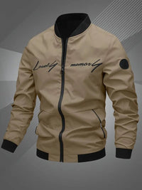 Simon | Herren Lässige College Bomberjacke in Khaki 1