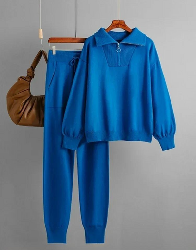 Warmer gestrickter Damen-Trainingsanzug