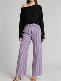 Solveig | Weite High-Waist Palazzohose in Lila