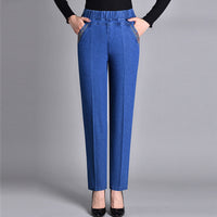 Fali | Damenjeans mit Seitentaschen und elastischem Bund in Hellblau (Normale Stärke)
