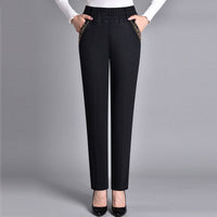 Fali | Damenjeans mit Seitentaschen und elastischem Bund in Schwarz (Normale Stärke)
