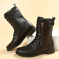 Bella - Eleganter Schnürstiefel in Schwarz