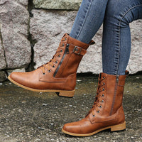 Bella - Eleganter Schnürstiefel in Braun