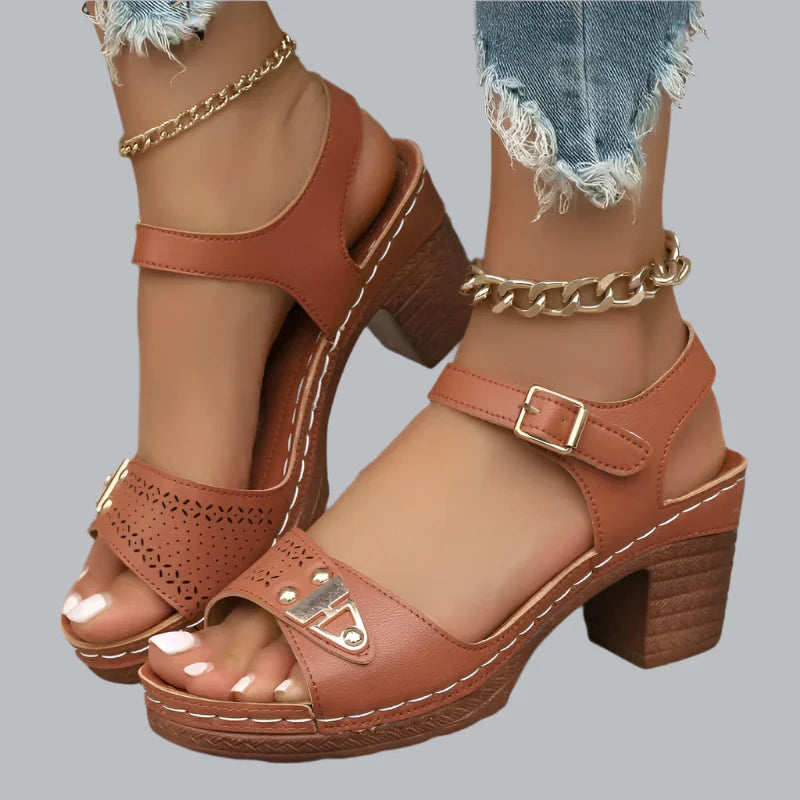 Ulrica™ | Ergonomische Sandalen mit Blockabsatz