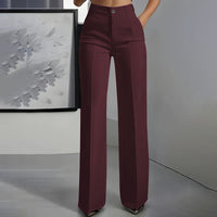 Bibi | Damen-Anzughose mit hoher Taille in Weinrot