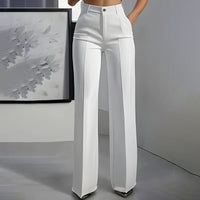 Bibi | Damen-Anzughose mit hoher Taille in Weiß