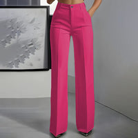 Bibi | Damen-Anzughose mit hoher Taille in Rosenrot