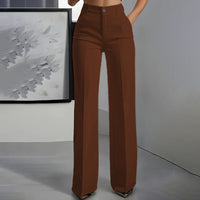 Bibi | Damen-Anzughose mit hoher Taille in Braun