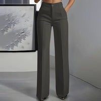 Bibi | Damen-Anzughose mit hoher Taille in Dunkelgrau