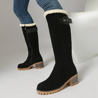 Stiefel für Damen mit Schnallendetail in Schwarz