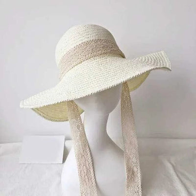 Strandy | Eleganter Strandhut mit Spitzenband für Damen