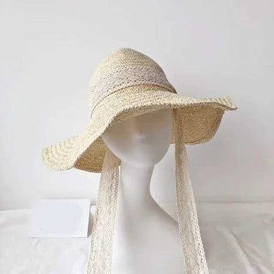 Strandy | Eleganter Strandhut mit Spitzenband für Damen