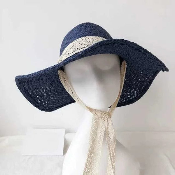 Strandy | Eleganter Strandhut mit Spitzenband für Damen