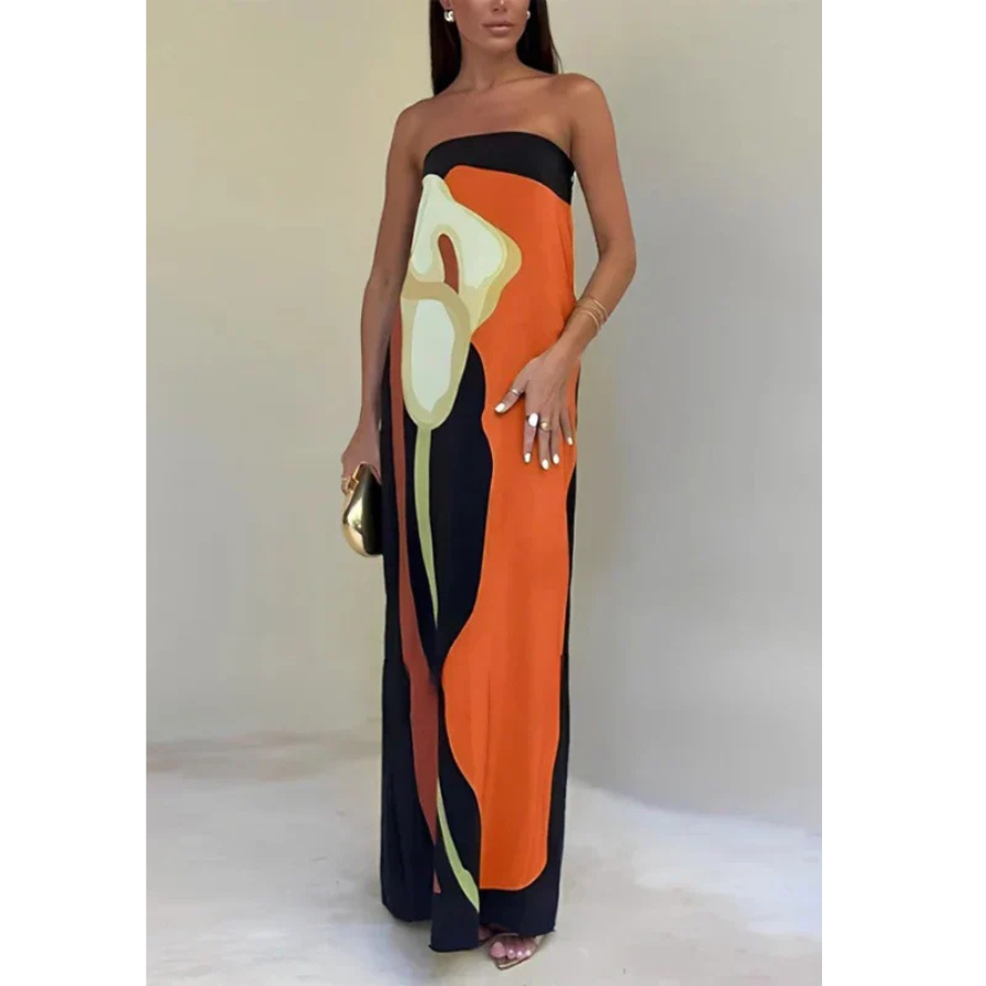 Trägerloses Boho Kleid für Damen