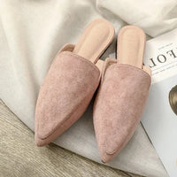 Damen-Mules mit elegantem Design in Hellrosa