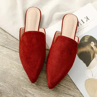 Damen-Mules mit elegantem Design in Rot