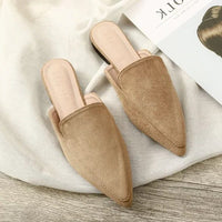 Damen-Mules mit elegantem Design in Khaki