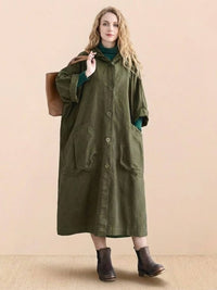 Susanne | Damen Oversized Windbreaker Jacke in Grün