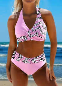 Elnora - Eleganter Kreuzriemen-Bikini in Rosa