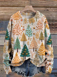 CARLY – Der perfekte bedruckte Pullover für die Festtage in Orange