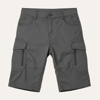 Taktische Herren-Cargoshorts mit integriertem Gürtel in Grau