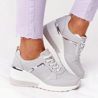 Tamara | Damen Komfort Sneaker mit Schnürung in Grau