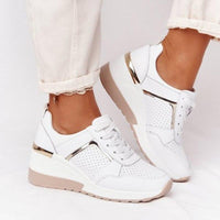 Tamara | Damen Komfort Sneaker mit Schnürung in Weiß