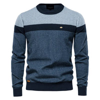 Thomas | Herren Klassischer Strick Pullover in Blau