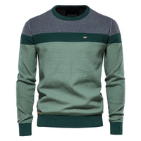 Thomas | Herren Klassischer Strick Pullover in Grün