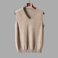 Thorben | Herren V-Ausschnitt Pullunder in Beige