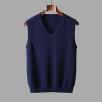 Thorben | Herren V-Ausschnitt Pullunder in Marineblau