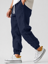 Timo | Herren Jogger Sommerhose in Dunkelblau