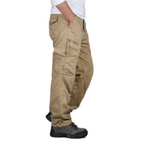 Tobias | Herren Cargohose Arbeitshose mit Seitentaschen in Khaki