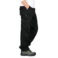 Tobias | Herren Cargohose Arbeitshose mit Seitentaschen in Schwarz