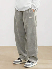 Tom | Herren Weite Baggy Hose Verstellbarer Bund in Grau