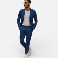 Édouard | Herren Anzug Schmal Slim Fit Business Hochzeit Modern Elegant in Blau