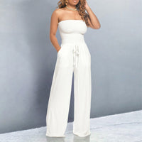 Ingrid | Damen Jumpsuit Off-Shoulder Trendy Modern Sommer Festlich in Weiß