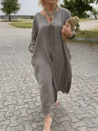 Kharen - Zeitloses Tunika-Kleid in Grau