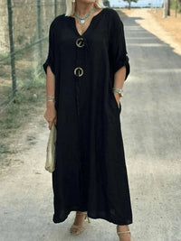 Kharen - Zeitloses Tunika-Kleid in Schwarz (Fast ausverkauft)