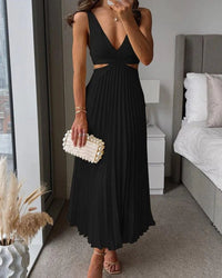 Valentina | Elegantes Abend-Midikleid in schwarz
