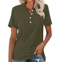 Valeria | Damen Kurzarm Poloshirt in Dunkelgrün