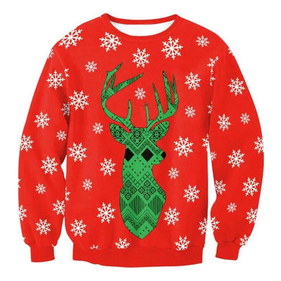 Joris - Warmer Strickpullover mit lustigem 3D-Weihnachtsmotiv für Männer und Frauen
