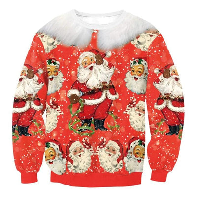 Joris - Warmer Strickpullover mit lustigem 3D-Weihnachtsmotiv für Männer und Frauen